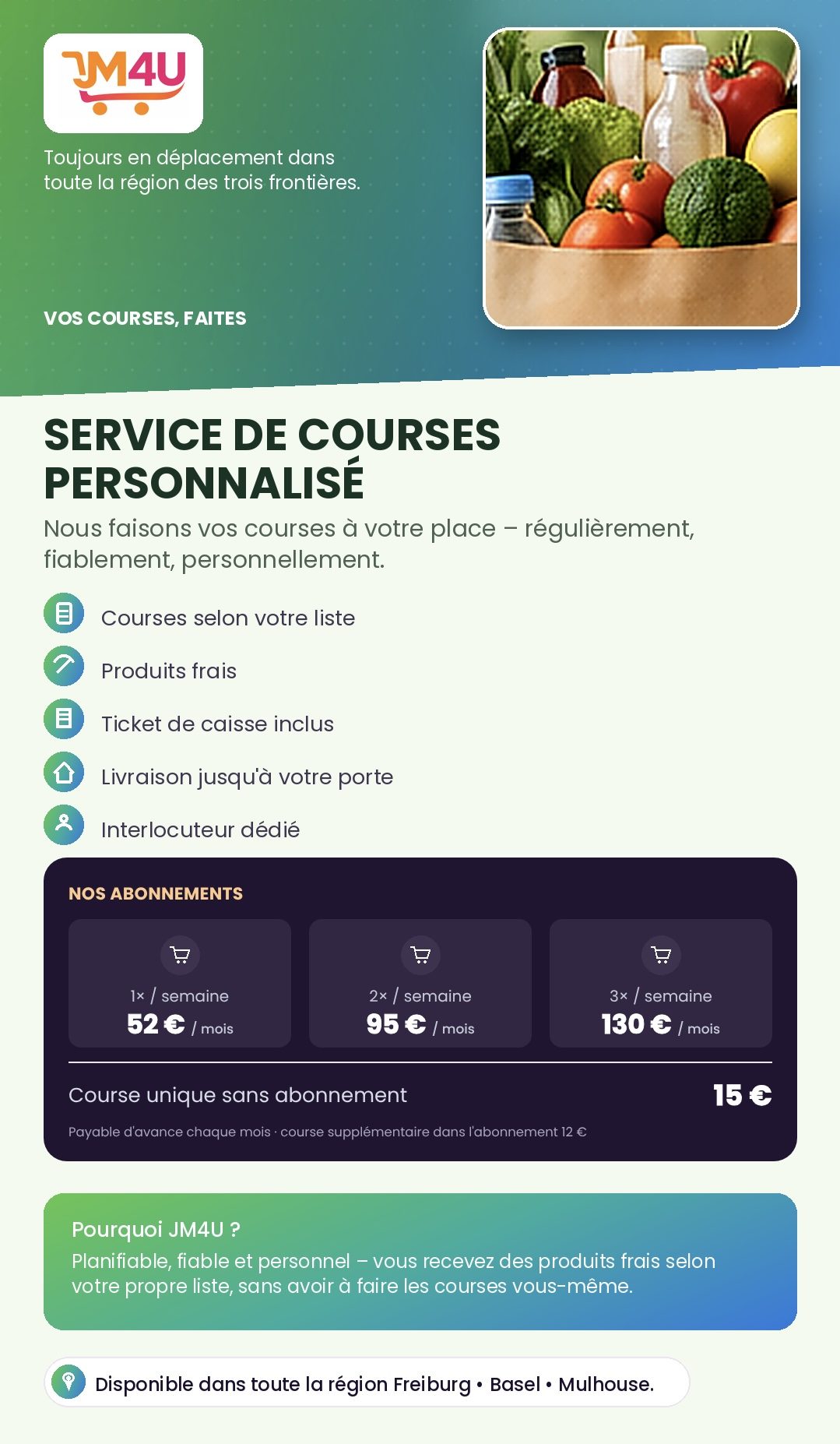 Flyer service de courses